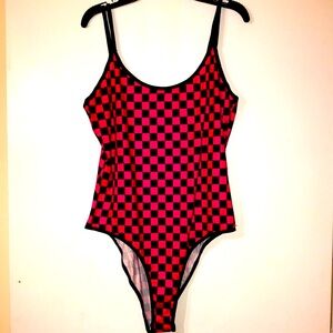 SHEIN Checkered Print Bodysuit